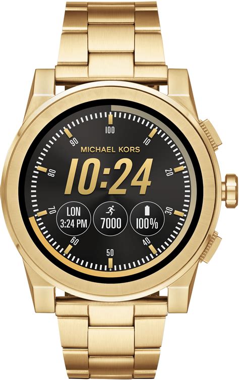 michael kors men's ion plated grayson smartwatch|Michael Kors Access Men's Grayson Stainless Steel Bracelet.